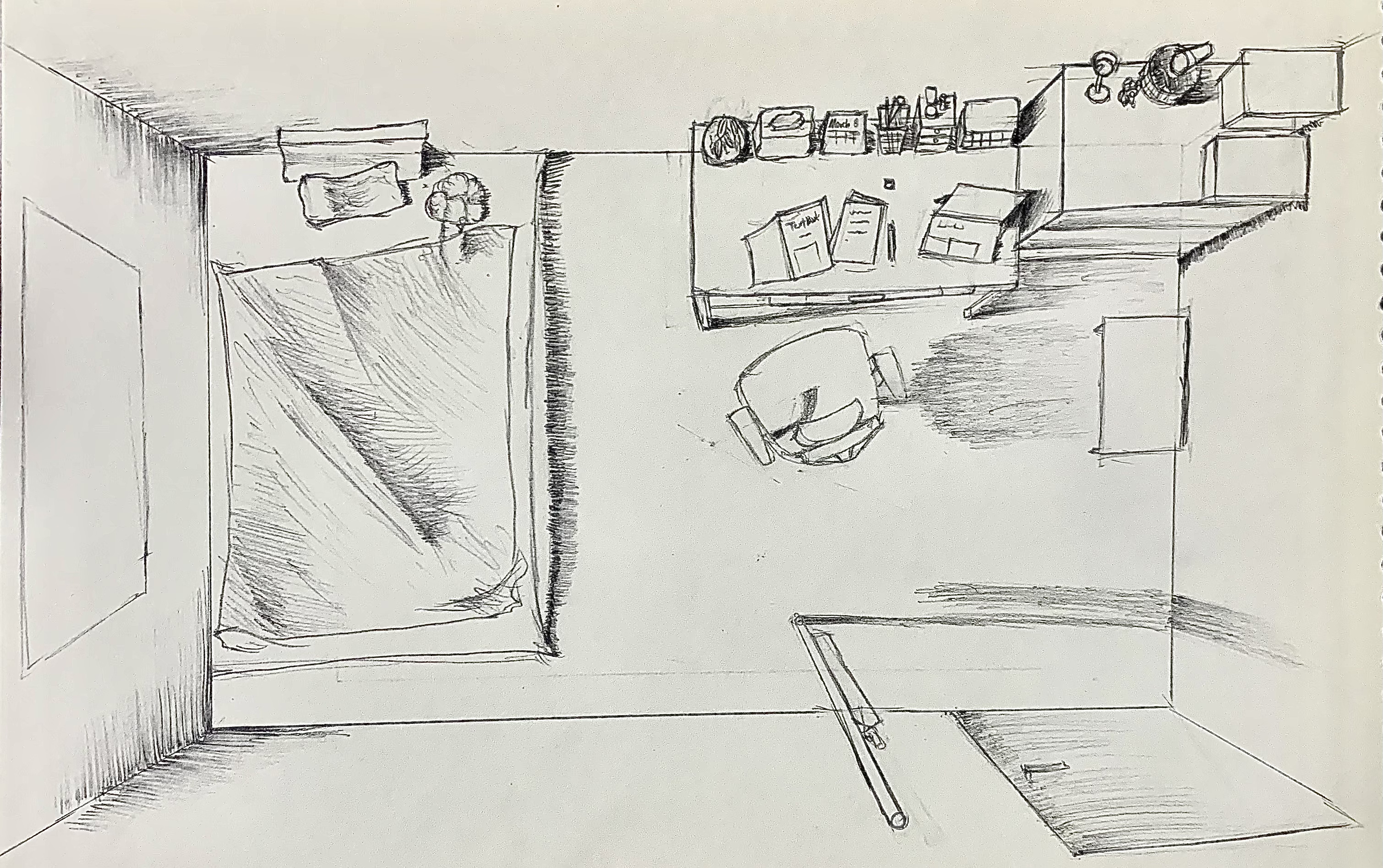 Sketch of my room from above view