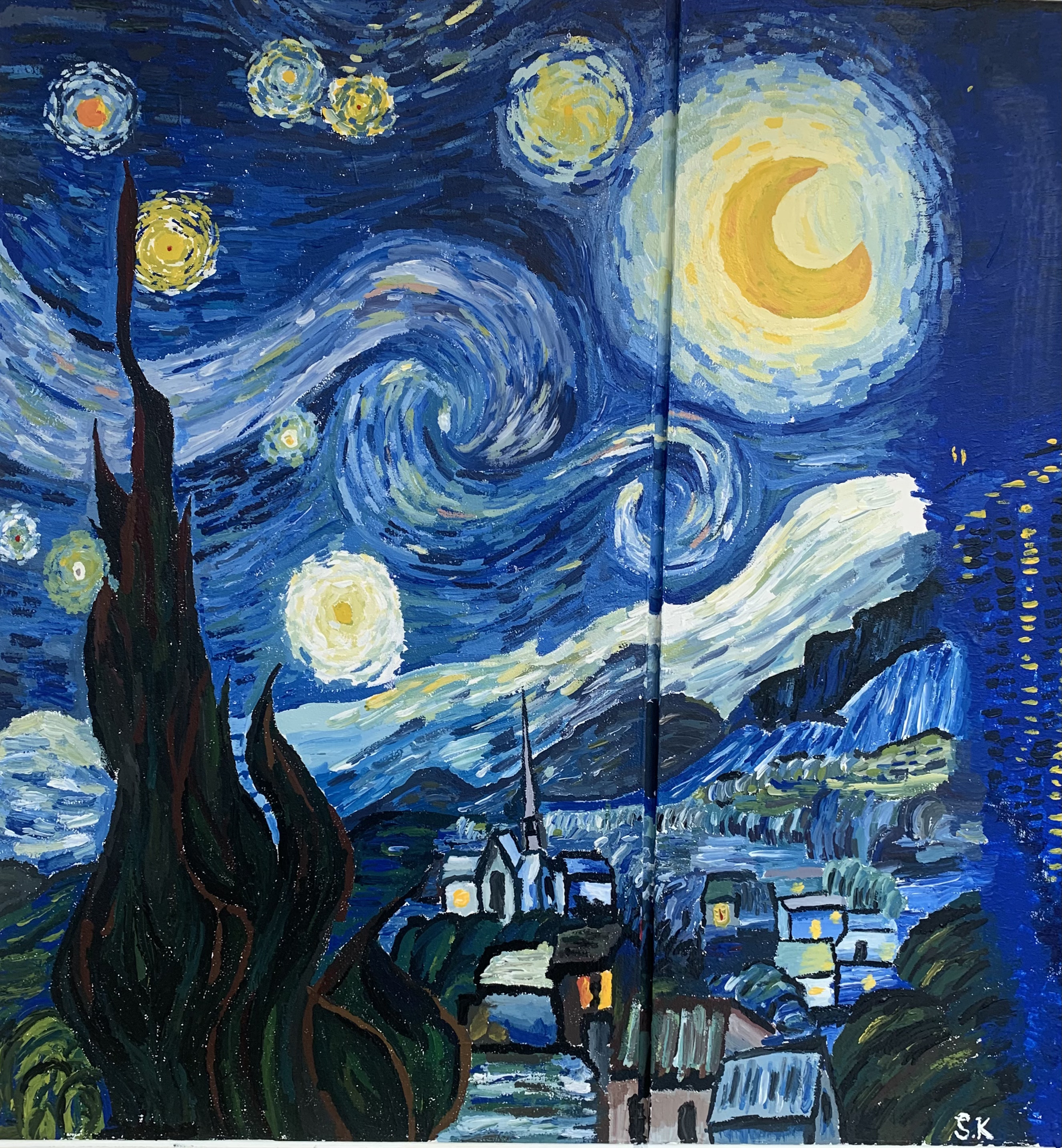 Wall Painting: Recreation of  van Gogh's Starry Night